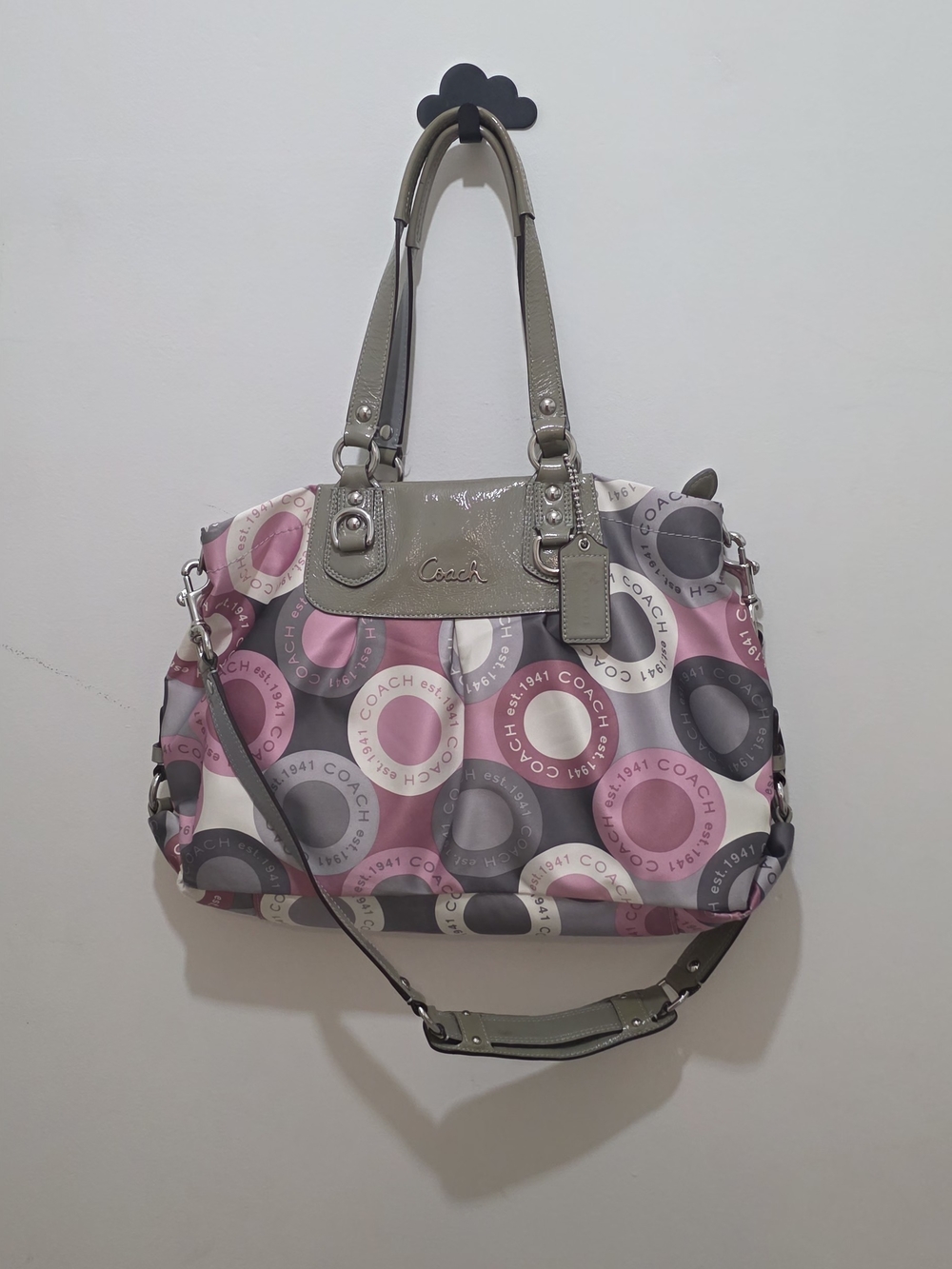 Authentic Coach Ashley Snaphead Carryall Satchel (F15504)